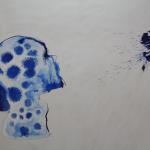 Blue Splat, 2009<br />Oil on canvas<br />150 x 200cm